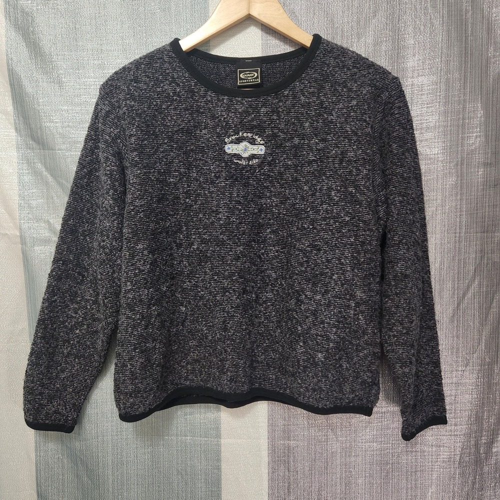 Vintage 90s Ouray Sportswear Breckenridge Colorado Marl Knit Top L Gorpcore